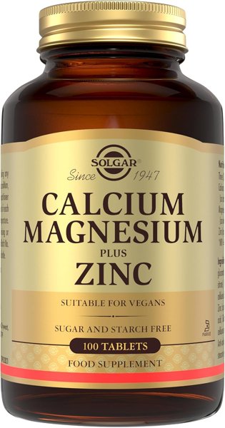 Solgar® Calcium Magnesium Plus Zinc -100 Tablets
