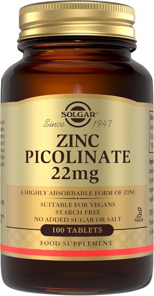 Solgar Zinc Picolinate 22 mg