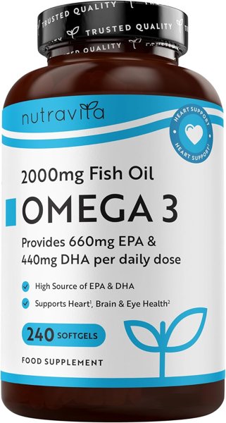 Nutravita Omega 3 Capsules High Strength 2000mg