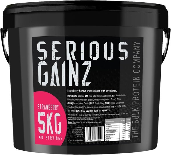 Serious Gainz Bulk Mass Gainer Protein Powder 5kg Weight Gain Shake