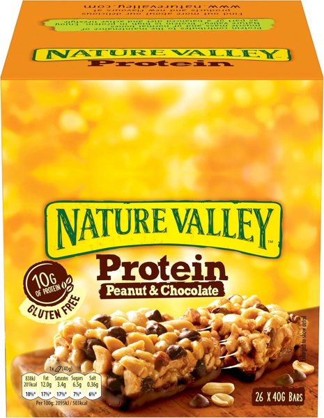 Nature Valley Protein Peanut & Chocolate Gluten Free Cereal Bars 26 x…