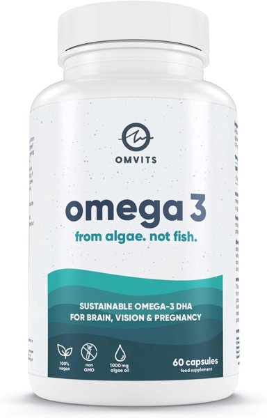 Omvits Vegan Omega 3 DHA with Vitamin E