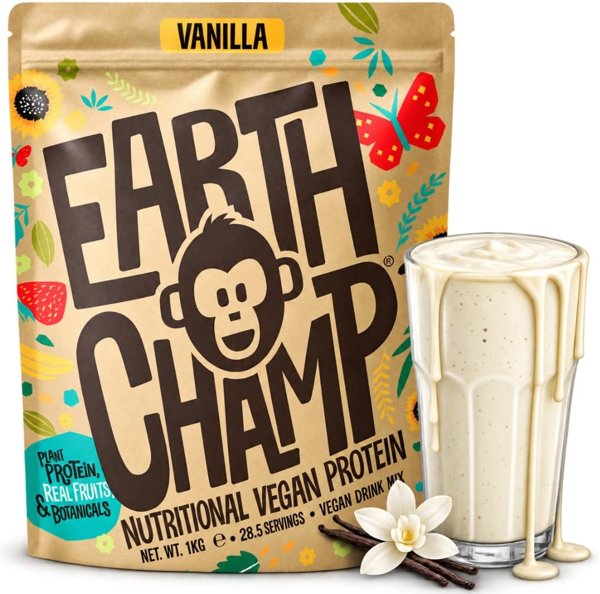 EarthChamp Vegan Protein Powder Vanilla 1kg Plant Based