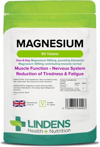 Lindens 500mg Magnesium Tablets