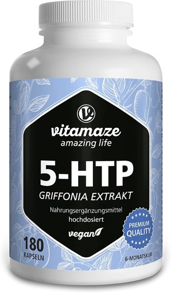 Vitamaze 5HTP Griffonia Simplicifolia 667 mg,180 Vegan Capsules (6…