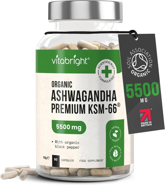 VitaBright Ashwagandha KSM 66 Capsules 5500mg