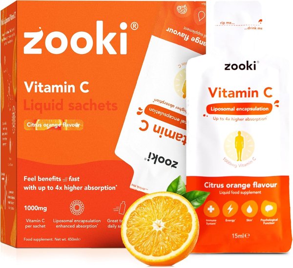 Zooki Liposomal Vitamin C 1000mg Liquid Sachets