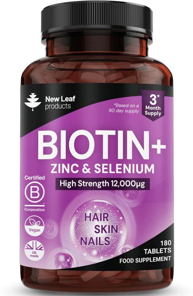 New Leaf Biotin 12,000mcg Hair Skin & Nails Vitamins