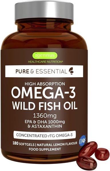 Igennus Ultra Pure Omega-3 Wild Fish Oil & Astaxanthin