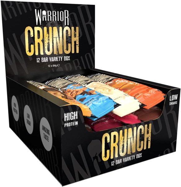 Warrior Crunch High Protein Bars 12 x 64g Crispy Chocolate Snack