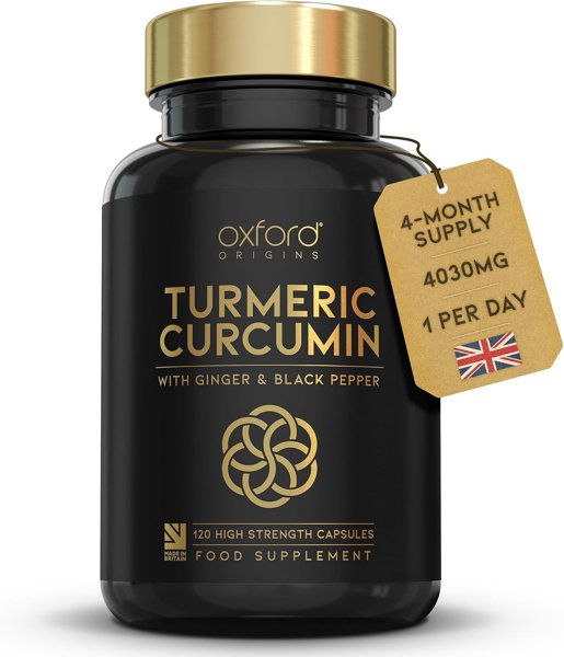 Advanced Turmeric and Black Pepper Capsules 4030mg Made in the UK