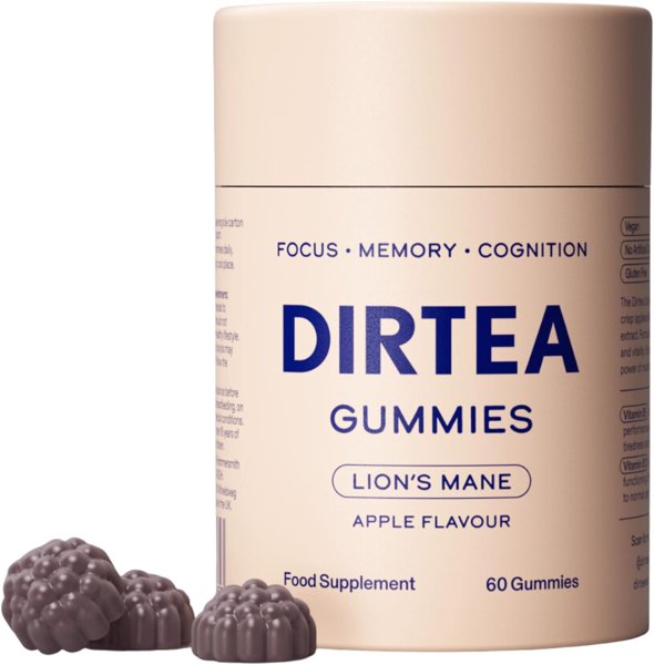 DIRTEA Lion's Mane Mushroom Gummies (60 Gummies)
