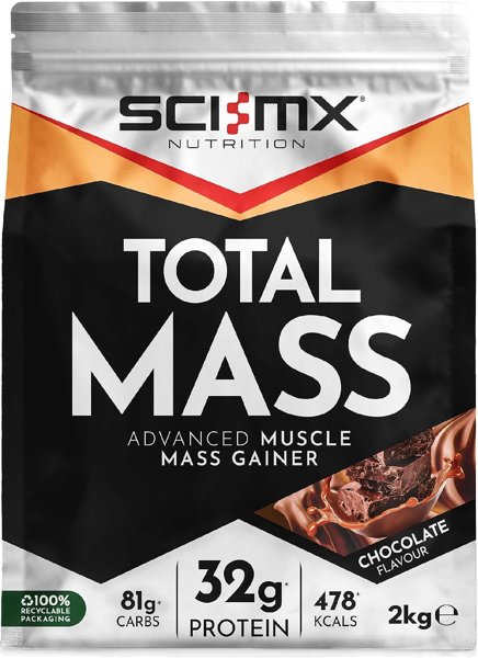 SCI-MX Total Mass • Mass Gainer Protein Powder • Chocolate Flavour • 2Kg