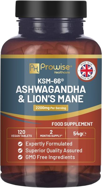 KSM-66 Ashwagandha and Lions Mane Tablets