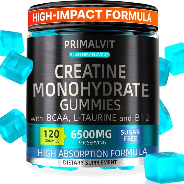 120 Creatine Gummies 6500mg Sugar-Free Complex