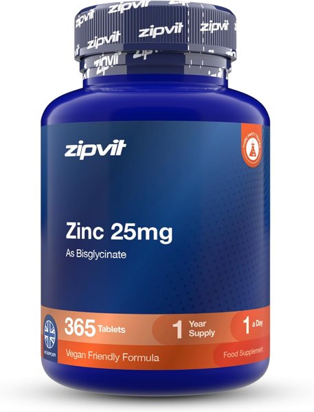 Zipvit Zinc Tablets 25mg as Bisglycinate