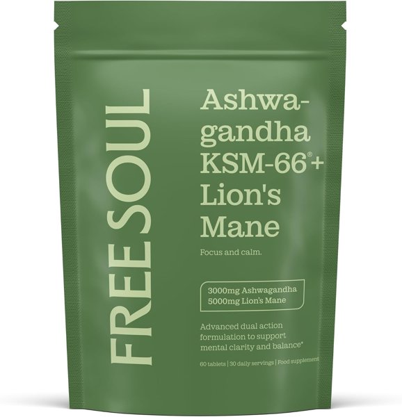 Free Soul Ashwagandha KSM-66 + Lion's Mane Complex