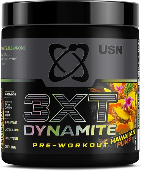 USN 3XT Dynamite Pre Workout Powder I Hawaiian Pump I 375g