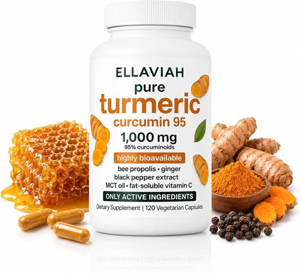 Pure Turmeric Curcumin 95% 1000mg with Black Pepper