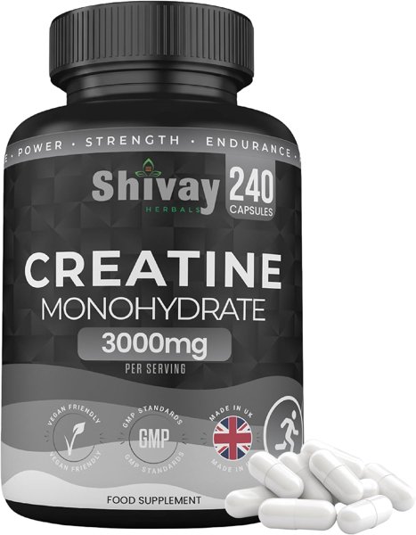 Creatine Monohydrate 240 Vegan Capsules