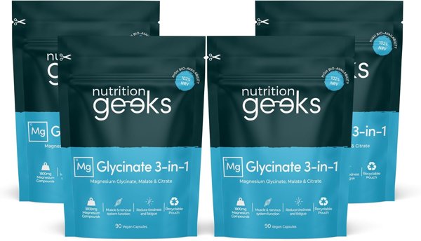 Nutrition Geeks Magnesium Glycinate 3-in-1